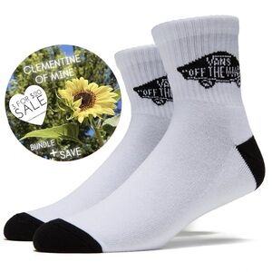 Vans Mens Classic Half Crew Art Logo Socks 1-PACK Off the Wall Size 6.5-9